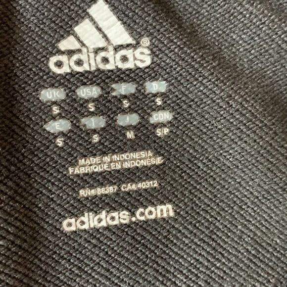Adidas Black 1/4 Zip Long Sleeve Pullover Size Small - Picture 7 of 15